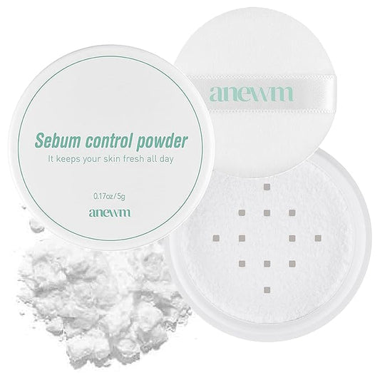 SAAT INSIGHT Anewm Sebum Control Drying Powder 5g - Oil Control Powder for Long-Lasting Clean Skin, Sebum Control Blotting Powder to Provide Transparent Makeup Finish, and Blur Fine Lines & Pores-Velvo Beauty