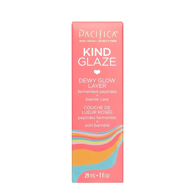 Pacifica Beauty Kind Glaze Dewy Glow Layer, Skincare, Vegan Collagen, Squalane, Hydrating, Lightweight Face Foundation, Primer, Highlighter, Finishing Touch Flawless, All Skin Tones, 1 fl oz (1 Count)-Velvo Beauty