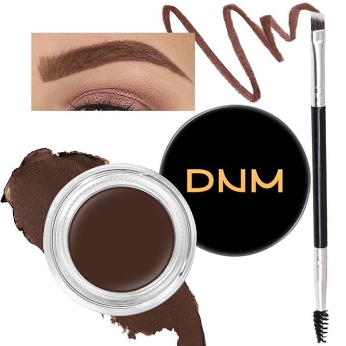 evpct Chocolate Eyebrow Powder Pomade Gel Shaper Makeup Kit with Dual-ended Brush, Eyebrow Stencils Kit for Women Shaping, Eye Brow Pomade Stencil Shaper Tinting kits for Women Long Lasting Waterproof-Velvo Beauty