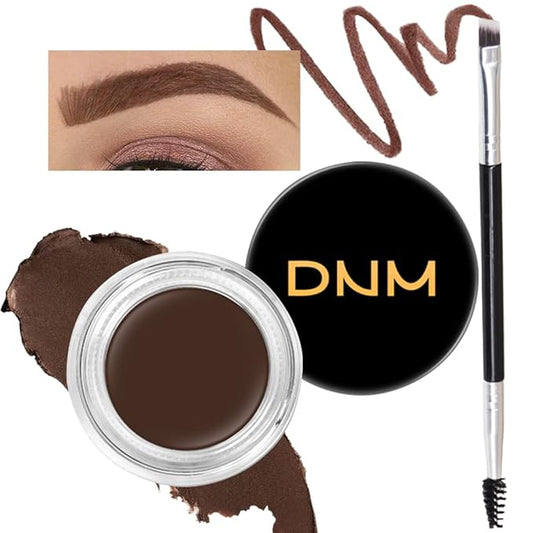 evpct Chocolate Eyebrow Powder Pomade Gel Shaper Makeup Kit with Dual-ended Brush, Eyebrow Stencils Kit for Women Shaping, Eye Brow Pomade Stencil Shaper Tinting kits for Women Long Lasting Waterproof-Velvo Beauty