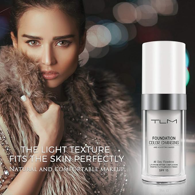 Color Changing Foundation, 2 Pack, Liquid, Moisturizing, Sunscreen, 30ml-Velvo Beauty