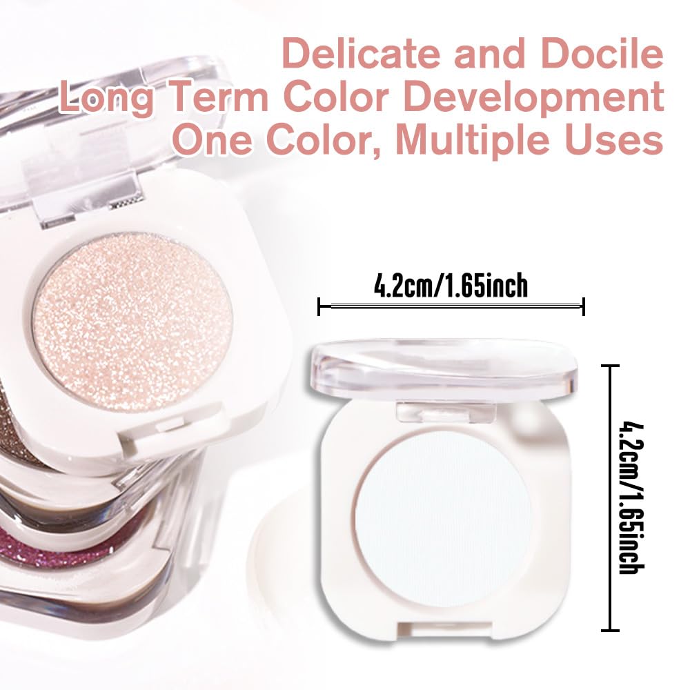 Single Matte Eye Shadow Palette Makeup, White Matte Eyeshadow for Women Halloween Birthday Party Wear, Monochrome Eye Shadow Makeup, Pigmented Waterproof Sombras Para Ojos, 26-Velvo Beauty