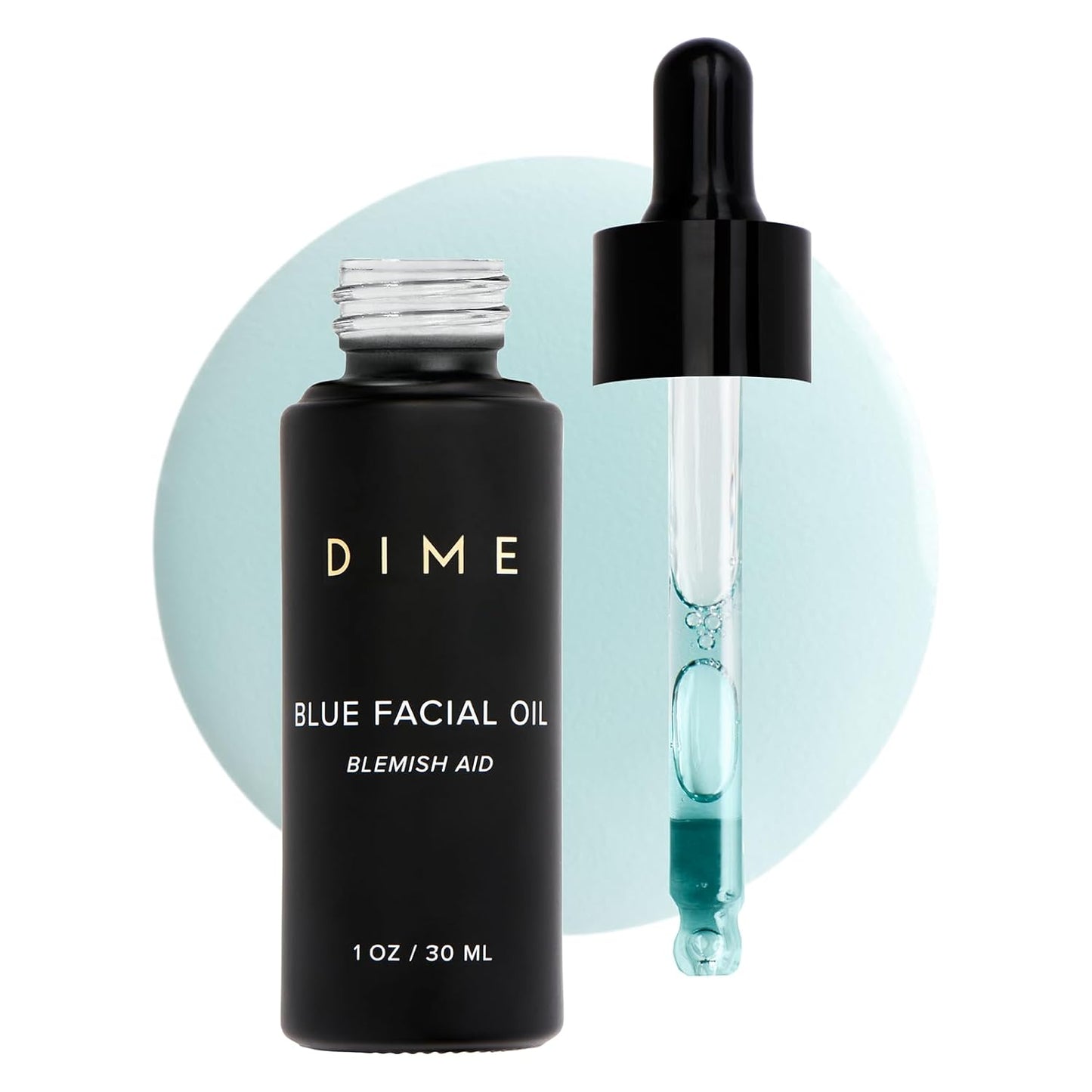 DIME Beauty Blue Facial Oil, 1 oz / 30 mL - Blemish Spot Treatment with Blue Tansy, Black Cumin Seed, Rosehip, and Grapeseed Oils-Velvo Beauty