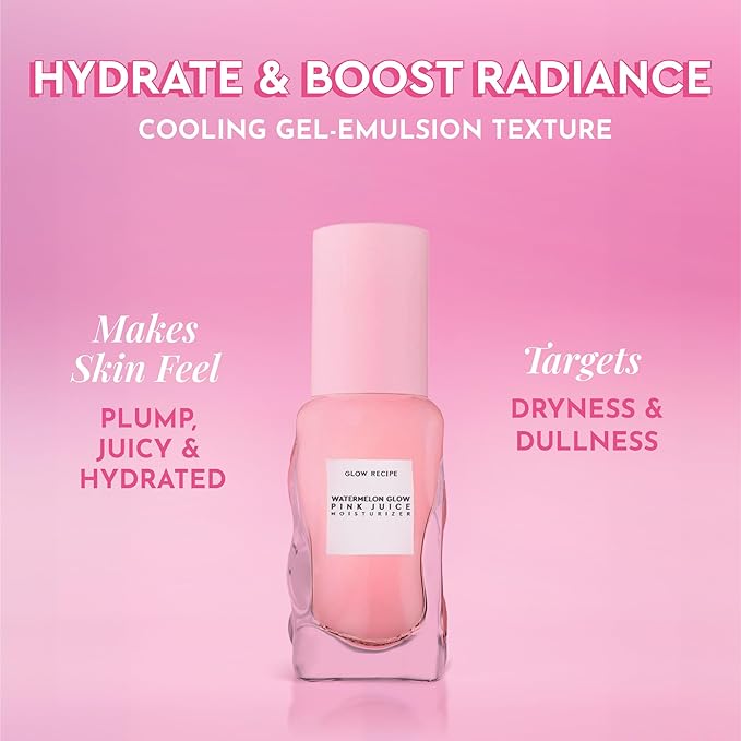 Glow Recipe Back to School Essentials Korean Skin Care Set - Watermelon Fine Mist, Dew Drops, PHA Facial Toner, Pink Juice Moisturizer, Strawberry Blur Drops, Glossy Balm & Compact Mirror (7 Count)-Velvo Beauty