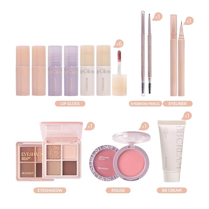 ICE LOVE All in One Makeup Kit, 11-Piece Women Complete Makeup Kit, a Must-Have Gift Set for Beginners or Professional Makeup Sets Beginners. (B)-Velvo Beauty