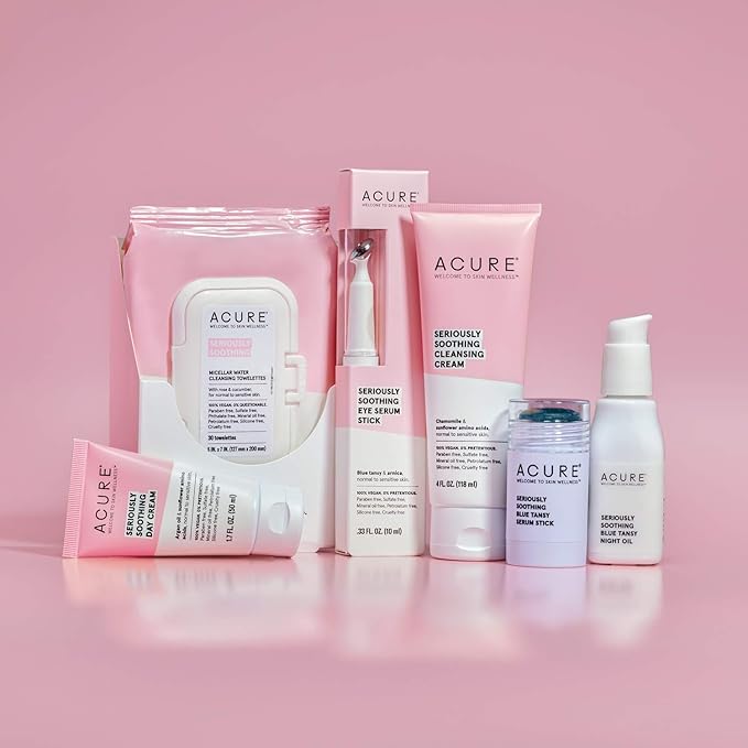 Acure Seriously Soothing Under Eye Hydrogels, 100% Vegan, For Dry to Sensitive Skin, Blue Tansy & Arnica - Soothes & Minimizes Dark Circles, Two Single Use, 0.24 Fl Oz-Velvo Beauty