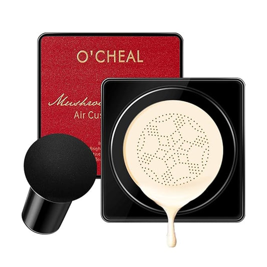 GL-Turelifes Mushroom Head Air Cushion CC Cream Foundation Water Feeling Flawless BB Cream Moisturizing Oil Control,lightweight & Smoothing Natural Face Concealer (H-01 Ivory, 0.53 Oz)-Velvo Beauty