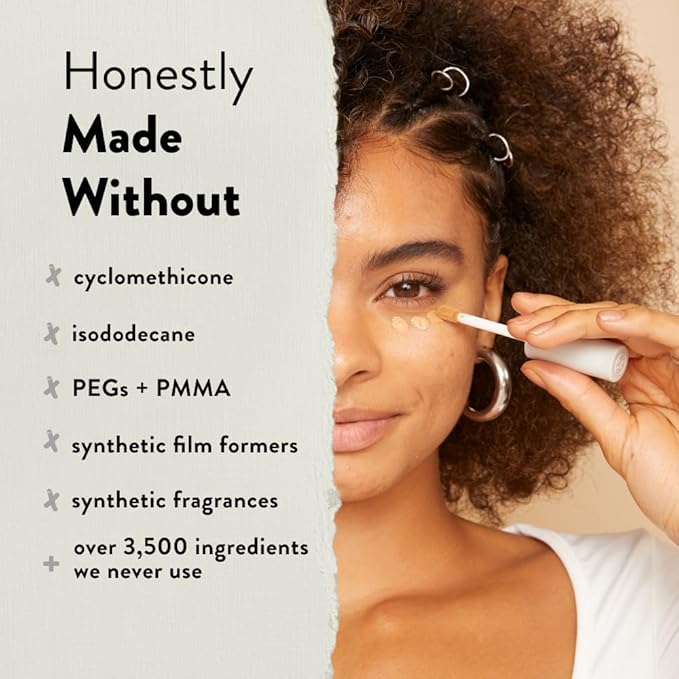 Honest Beauty Fresh Flex Concealer with Niacinamide + Vitamin E + Hyaluronic Acid | Vegan + Cruelty free | Latte, 0.17 fl oz-Velvo Beauty