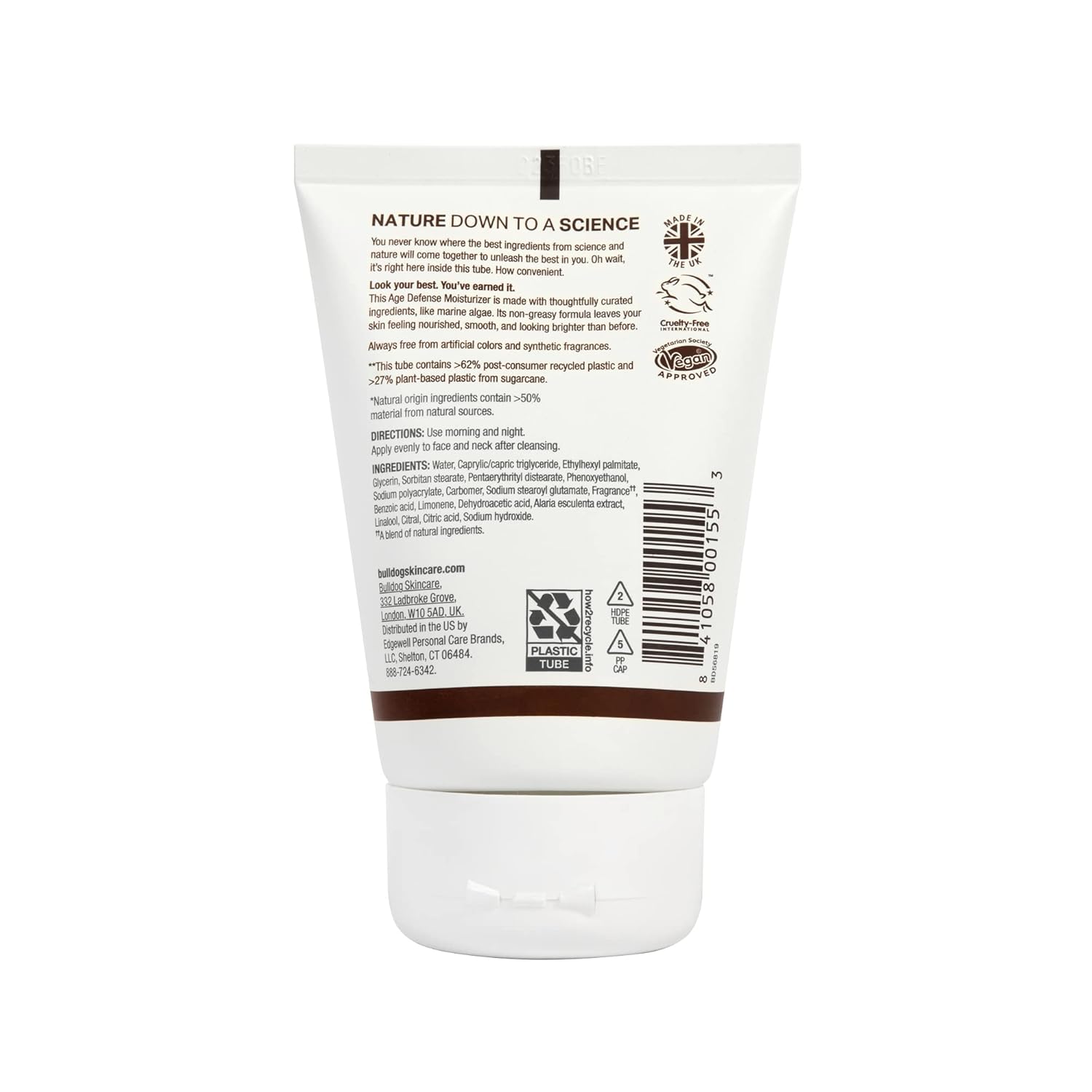 BULLDOG Mens Skincare and Grooming Face Moisturizer Age Defense, 3.3 Fluid Ounce-Velvo Beauty