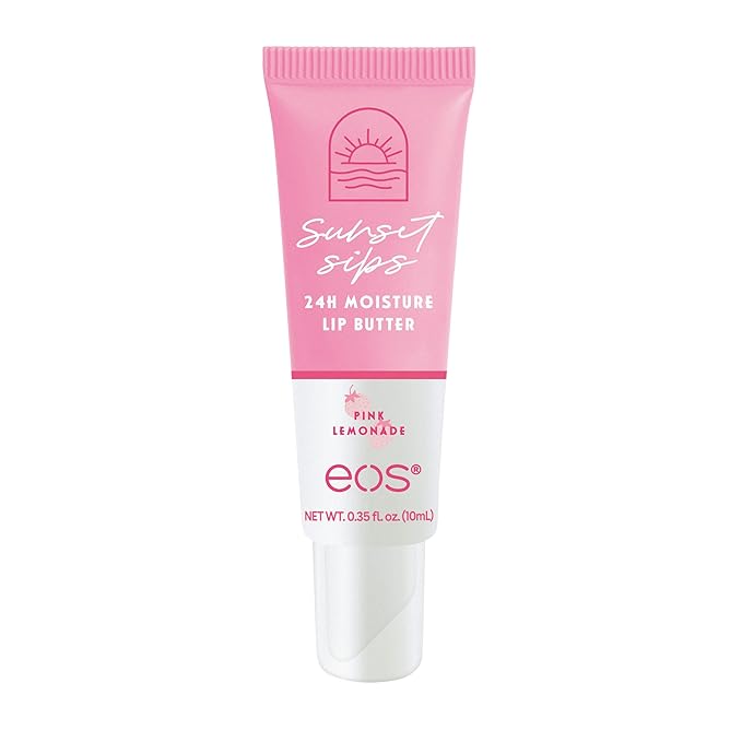 eos Sunset Sips Lip Butter Tube- Pink Lemonade, 24-Hour Moisture, Overnight Lip Mask, Lip Care Products, 0.35 fl oz (Pack of 5)-Velvo Beauty