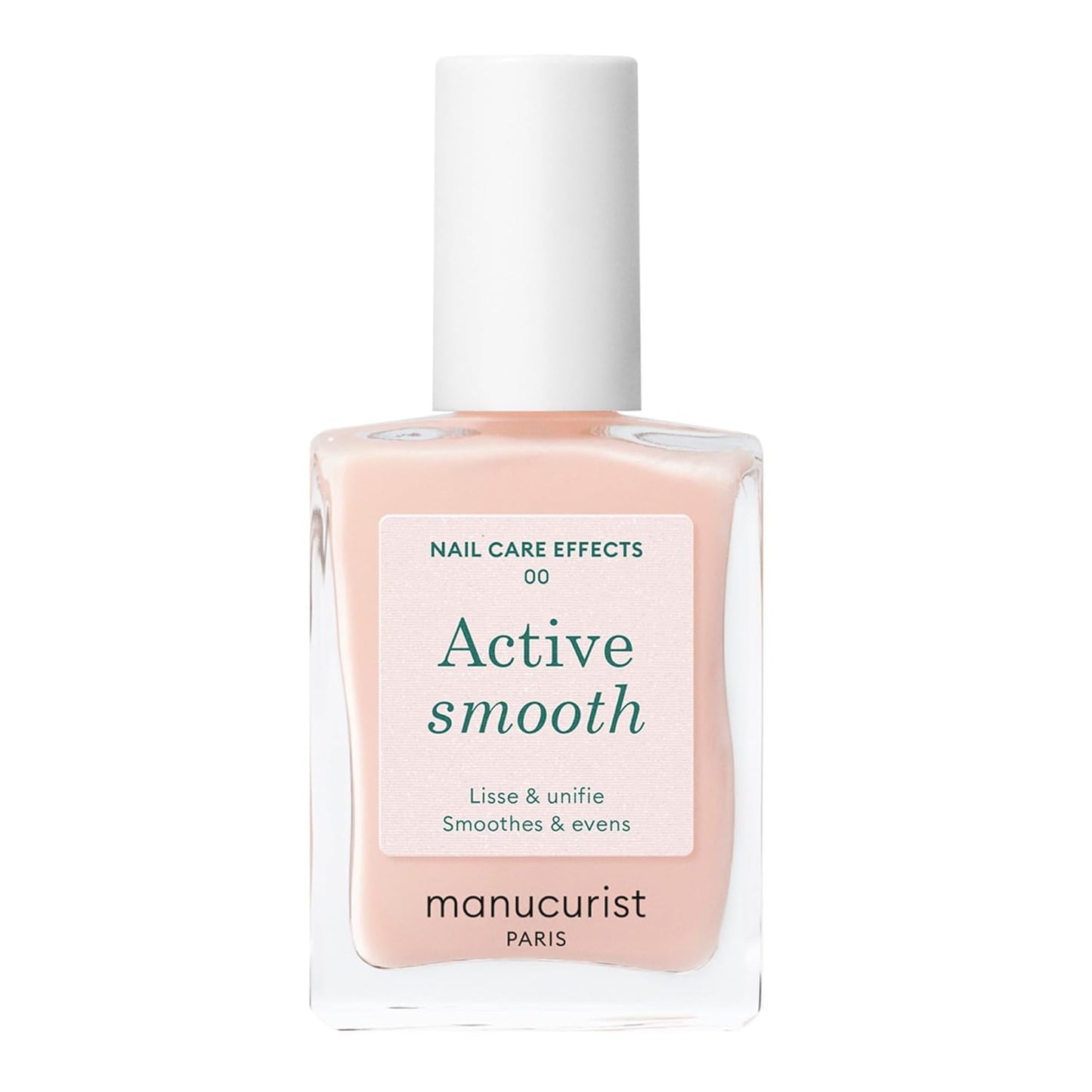 Manucurist Active Smooth 00 Nail Concealer Polish & Care - 2 in 1 Nude Nail Polish : Nail Strengthener and Growth - No Lamp - Ridge Filler for Nails - Natural Rosé Nail Polish-Velvo Beauty