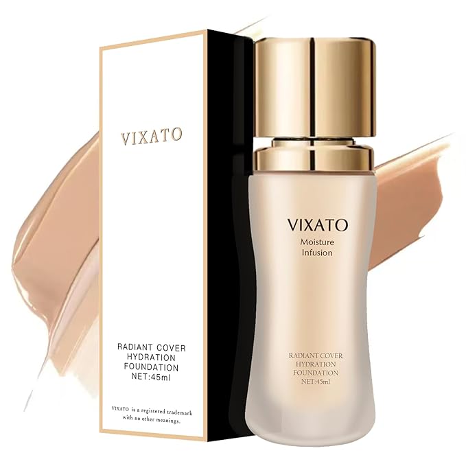 Cover Hydration Liquid Foundation Concealer, 45ML Moisture Liquid Flawless Makeup Cosmetic, Suitable for Most Bright/Neutral/Dark Skin-Velvo Beauty