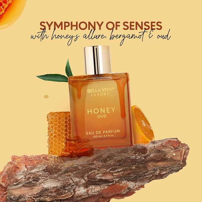 Honey Oud Eau de Parfum (3.4 fl. oz.) | Patchouli, Vanilla, Bergamot, Floral & Spicy + Made with Clean & Vegan Essentials Oils + Cruelty Free | Long-Lasting Unisex Fragrance-Velvo Beauty