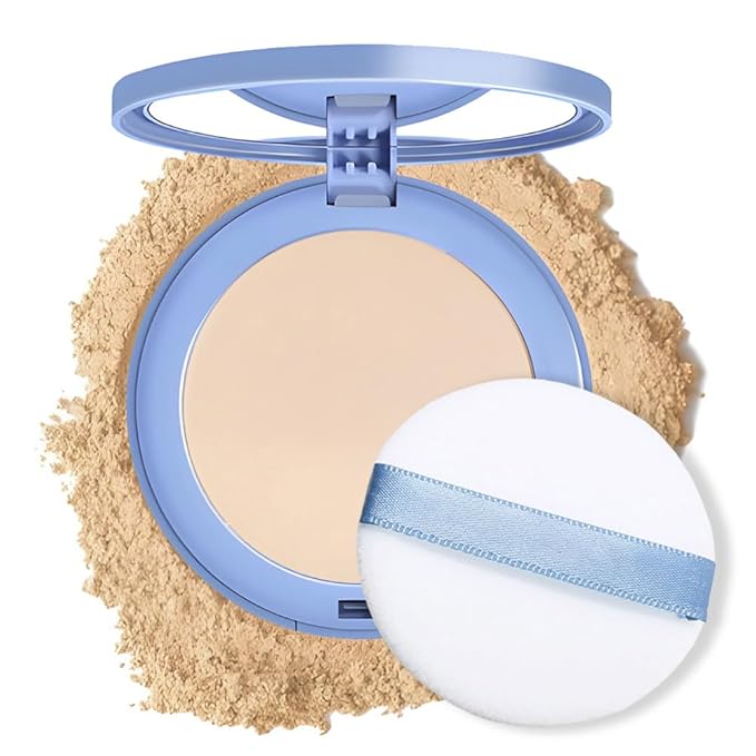 Oil Control Matte Perfection Face Pressed Powder, Matte Smooth Flawless Setting Powder Makeup, Polvo Compacto De Maquillaje, Waterproof Long Lasting, Cruelty Free, 0.35Oz (01 Classic Ivory)-Velvo Beauty