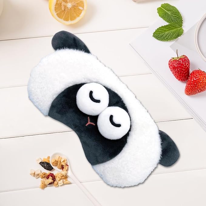 PERFECTSIGHT Sleep Eye Masks, Cute Plush Sleep Eye Cover Lightweight Adjustable Eyeshade Faux Fur Mask Cover for Women Men Sleep Travel Nap (Sheep)-Velvo Beauty