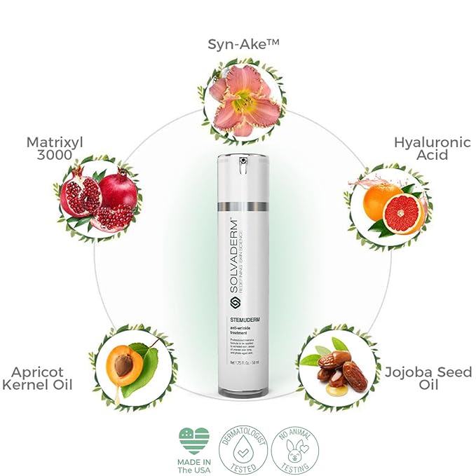 Stemuderm Face & Eye Cream - Anti Aging Skincare - Daily Moisturizer for Fine Lines, Wrinkles & Eyebags - Supports Natural Production of Collagen & Elastin - Organic Plant Based Stem Cells - 1.7 fl oz-Velvo Beauty