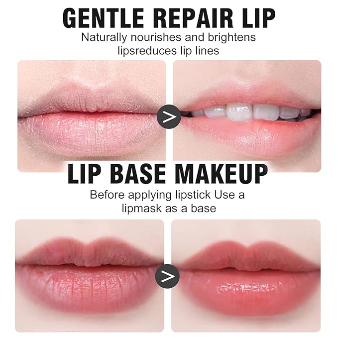 Lip Scrub & Lip Mask Lip Care Kit, Exfoliating Lip Scrub with Double Effect, Repair Lip Mask for Repairs Dry & Cracked & Chapped & Peeling Lips, Lip Care Gift for Women Girl-Velvo Beauty