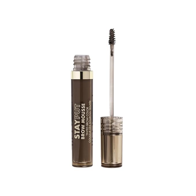 Milani Brow Tint- Stay Put Tinted Brow Mousse, Nourishing, High-Pigment infused with Shea Butter, Jojoba Seed Oil & Panthenol Vitamin B5- Dark Brown-Velvo Beauty