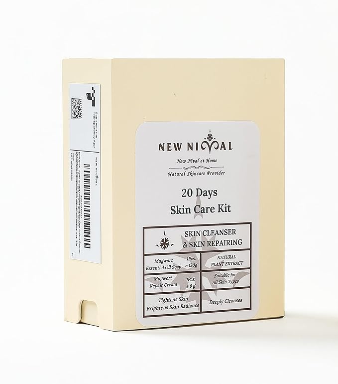 40 Days Complete Acne Skin Care Kit.Mugwort Essential Oil Soap -1Pcs,120g-For Moisturize,Balance Skin.-Acne Recovery Ointment for Facial Acne&Pores-2Pcs,16g.-Velvo Beauty