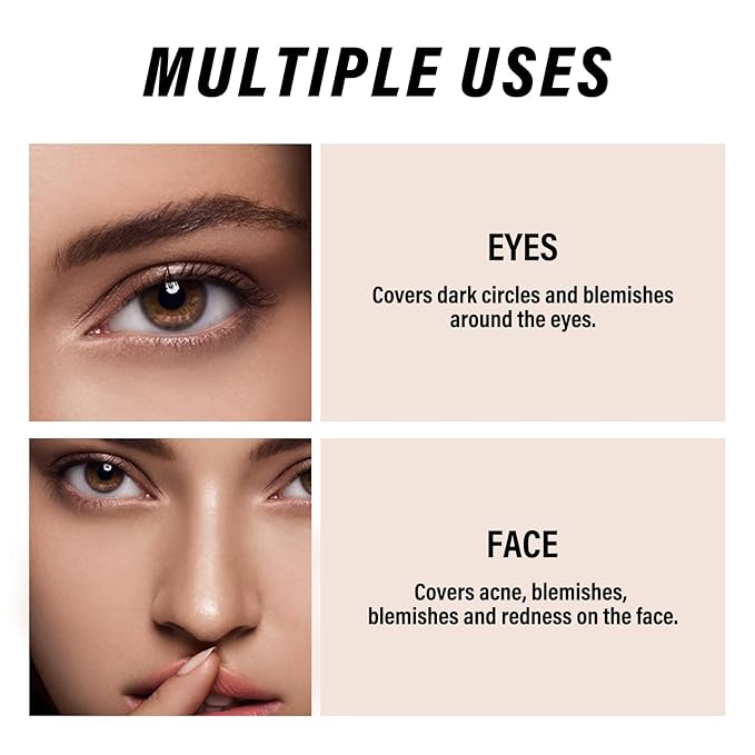 2pcs Liquid Concealer Set with Brush,Full Cover,Concealer Wand with Matte Finish,Corrects，Covers，Long Wear Up to 24hr-Velvo Beauty