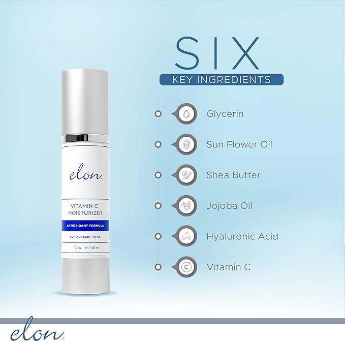 Elon Face Skin Care Set – Skin Care Kit w/ Antioxidant C Moisturizer for Face, Skin Anew Hydrolyzed Collagen Capsules, & Hyaluronic Acid Serum for Face – Skin Care Products for All Skin Types-Velvo Beauty