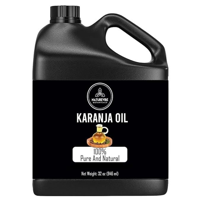 Naturevibe Botanicals Karanja Oil 32 Ounces | 100% Pure and Natural | Great for Skin Care and Hair Care-Velvo Beauty