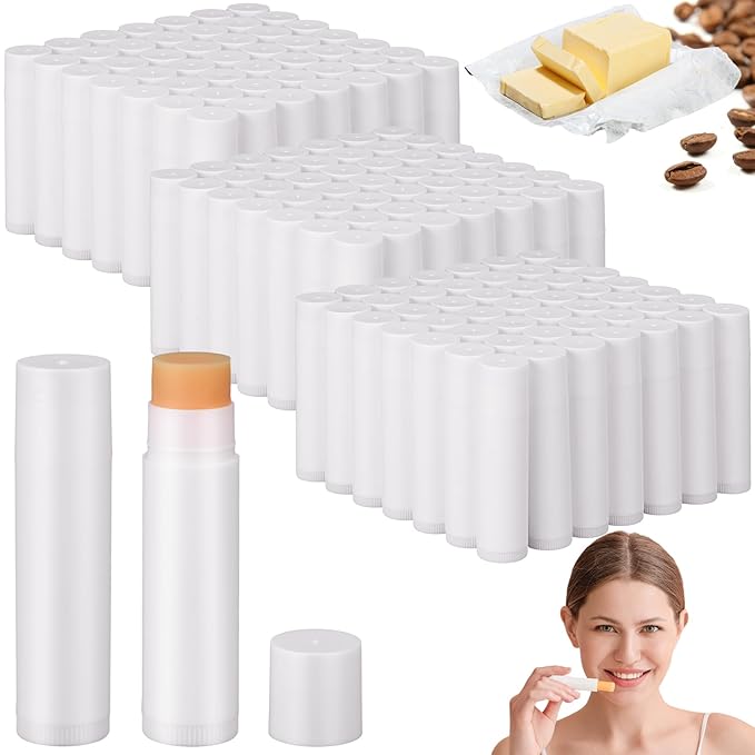 Demissle 150 Pcs Unlabeled Lip Balm Bulk Chapped Stick Blank Mini Lip Balm Gifts Moisturizing Lip Balms Favors for Women Homeless Wedding Bridal Shower Favors Baby Shower Guests Favors(Cocoa Butter)-Velvo Beauty
