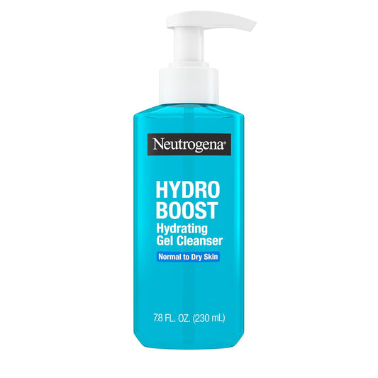 Neutrogena Hydro Boost Hydrating Face Wash & Makeup Remover, Gentle Facial Cleanser Gel with Hyaluronic Acid, Locks Moisture for Soft Supple Skin, Hypoallergenic, Oil-Free, Soap-Free, 7.8 fl oz-Velvo Beauty