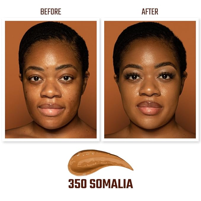 Juvia's Place I Am Magic Velvety Matte Liquid Foundation 350 - Somalia - Dark Tan w/Warm Undertone, Makeup Foundation Full Coverage, Lightweight, Long Wear, Velvety Matte Finish-Velvo Beauty