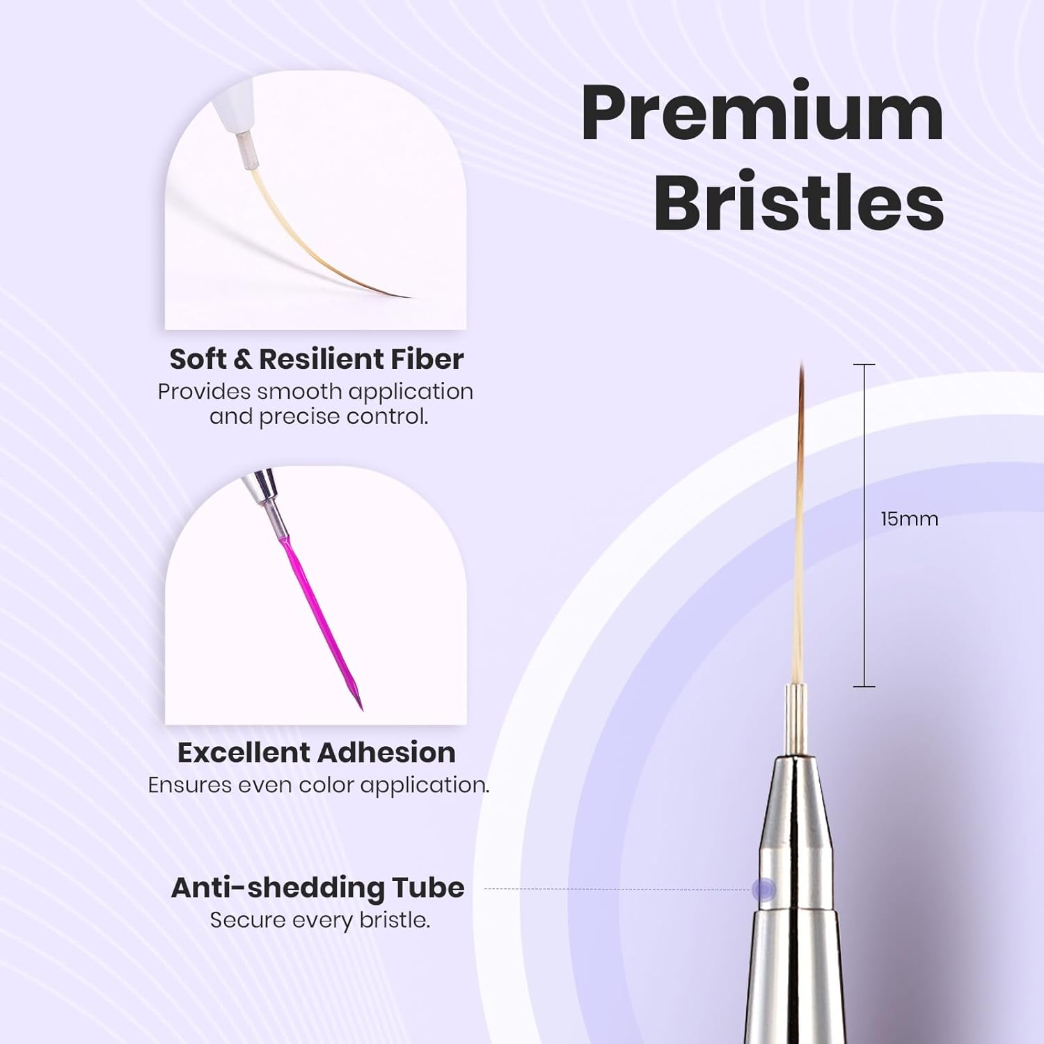 Beetles Nail Art Brushes, 1pcs Liner Brush Size 15mm Painting Art Design Manicure Pen Detachable Handle and Protect Cap Professional Nail Tools for Lines, Details, Fine Drawing-Velvo Beauty