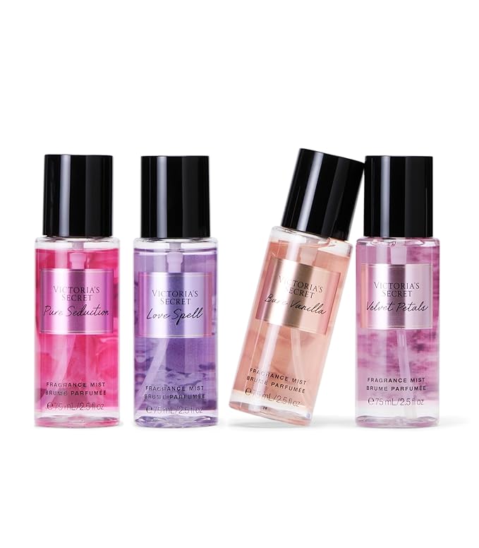 Victoria's Secret Fragrance Mist Collection 4 Piece Mini Gift Set, Assorted Scents-Velvo Beauty