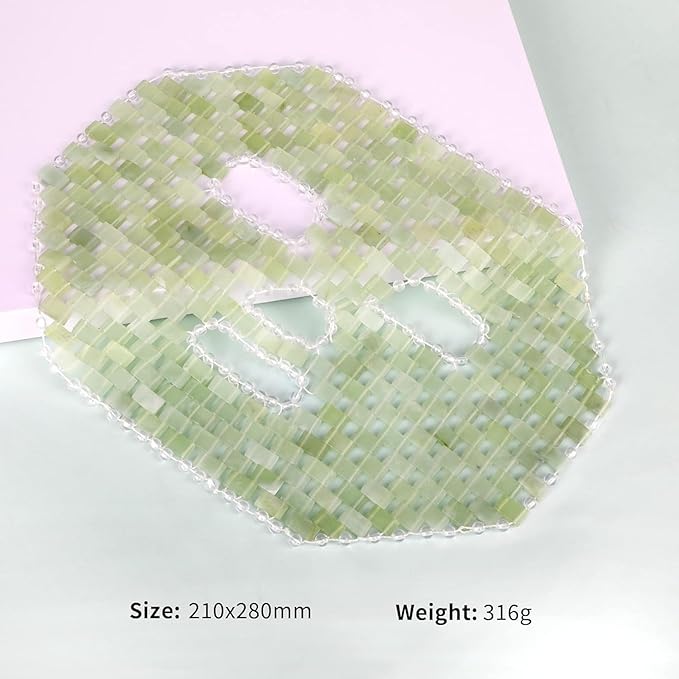 Jade Mask,100% Natural Stone Jade Sleep Mask Skincare Massage Tools for Puffy Eyes Dark Circles-Velvo Beauty