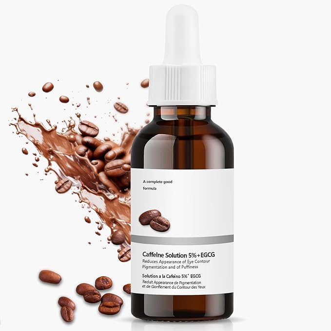 Caffeine Solution 5% + EGCG Eye Serum, 30ML Moisturizing Caffeine Eye Serum, Targets Dark Circles & Puffiness, Smooths Fine Lines-Velvo Beauty
