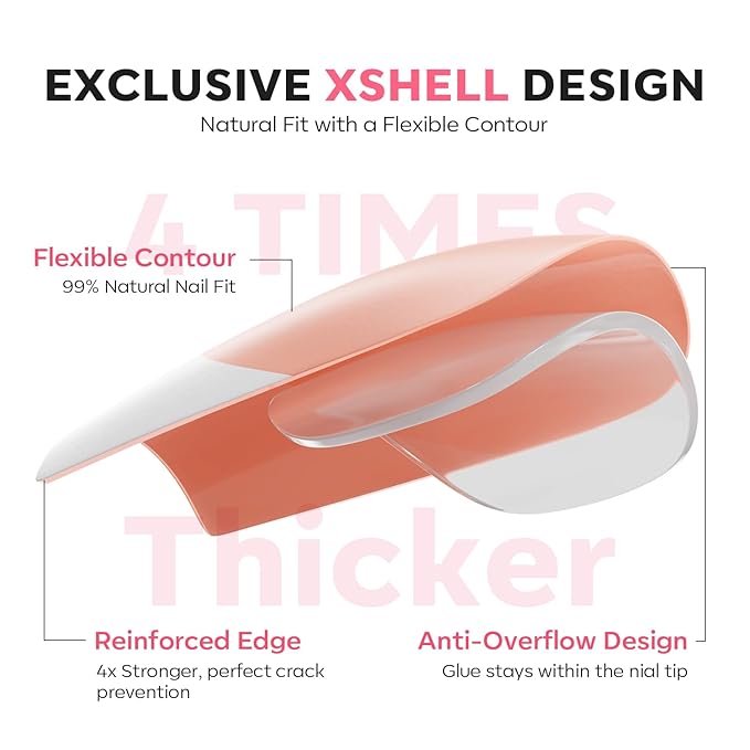 modelones Press on Nails, 150 Pcs French Tip Press on Nails, NailBoxie Brown Short Almond Nail Tips, Soft Gel Nail Tips, Ideal for Wedding, Party, Daily DIY Nail, 15 Sizes (S)-Velvo Beauty