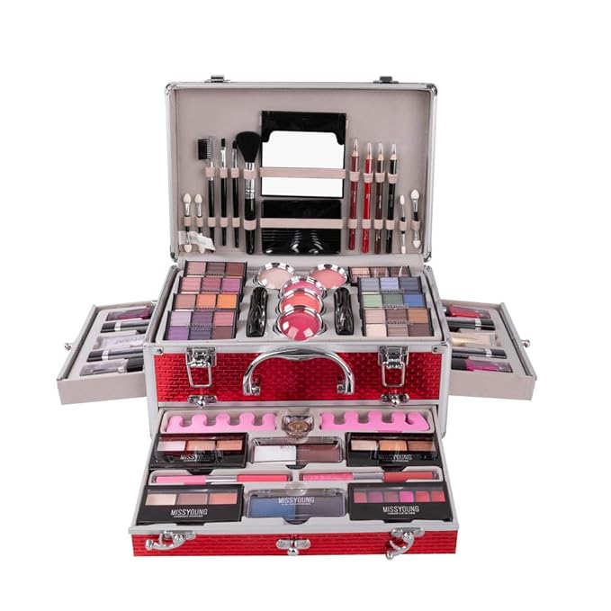All-in-one Holiday Make up Gift Set | Makeup Kit for Women Full Kit Essential Starter Bundle Include Eyeshadow Palette Lipstick Blush Foundation Concealer Face Powder Mascara Lipgloss Brush-Velvo Beauty