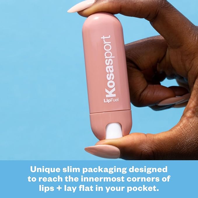 Kosas Lipfuel Hyaluronic Active Sport Lip Balm - Hydrates, Energizes and Protects - Natural Lip Treatment and Care (Pulse)-Velvo Beauty