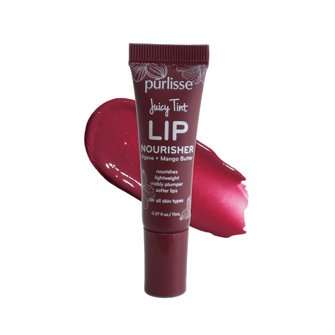 Purlisse Juicy Tint Lip Nourisher - Tinted Lip Moisturizer (Plum Shine)-Velvo Beauty