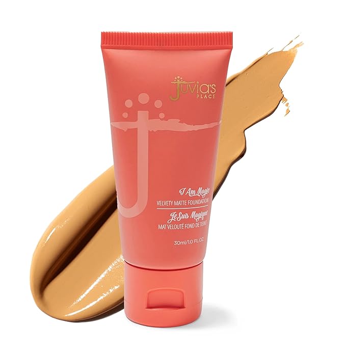 Juvia's Place I Am Magic Velvety Matte Liquid Foundation 510 - Aruba - Medium w/Golden Undertone, Makeup Foundation Full Coverage, Lightweight, Long Wear, Velvety Matte Finish-Velvo Beauty