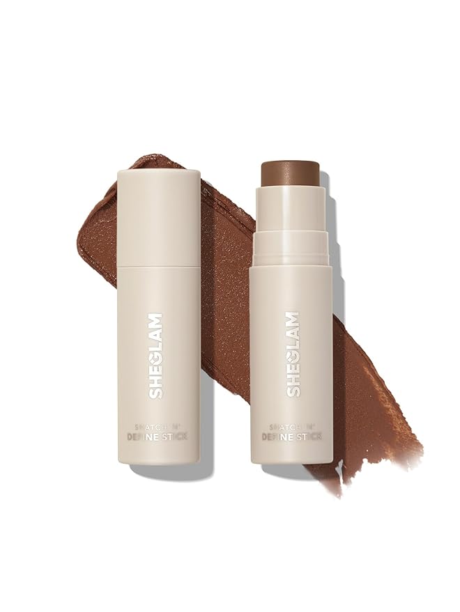 SHEGLAM Snatch 'n' Define Cream Contour Stick Long Lasting Highly Pigmented Sweat Proof Face Bronzer Makeup - Camel Suede-Velvo Beauty