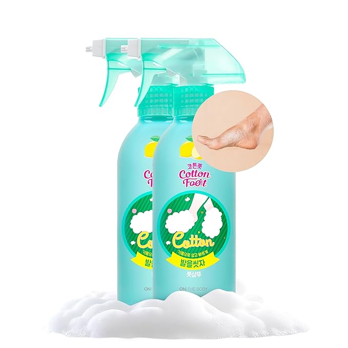 Cotton Foot - Foot Shampoo Soap (Lemon, 13fl oz*2, Pack of 2) - Refreshing Cleanse Spray, Deodorizing Foot Care Wash. Foaming Wash, Easy to Use-Velvo Beauty
