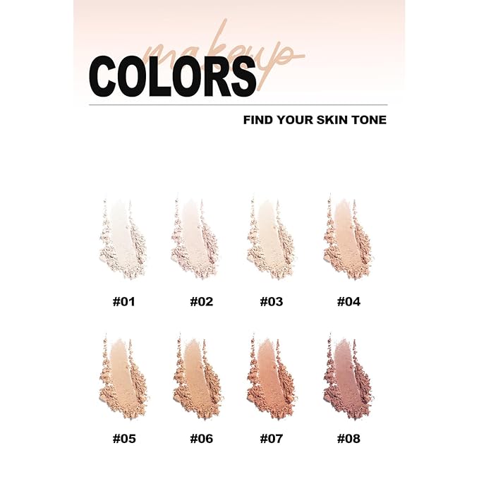 Pressed Face Powder Makeup Mineral Foundation Finishing Powder Pressed Finishing and Setting Powder Loose Setting Powder Makeup #01-Velvo Beauty