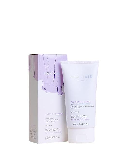 NAK Hair Platinum Blonde Anti-Yellow Treatment 150ml - Toning Hair Treatment-Velvo Beauty