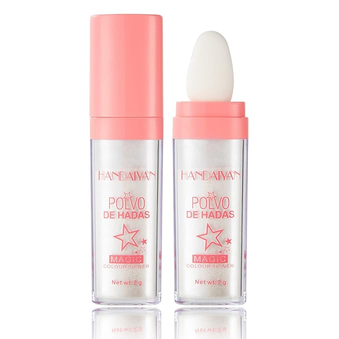 Polvo De Hadas Body Shimmer Glitter Highlighter Powder Makeup,High Gloss Sparkle for Face Body Hair,Create The Most Sparkly And Attractive Glitter Makeup - Pearl White-Velvo Beauty