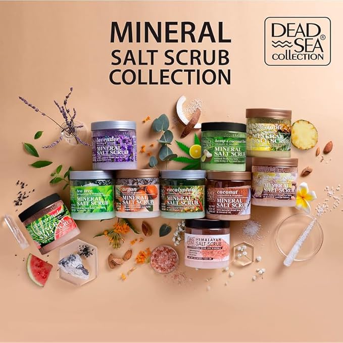 Dead Sea Collection Himalayan Salt Scrub – Exfoliating Body Scrub for Women – Moisturizing and Nourishing Skin – with Pure Oils and Dead Sea Minerals (23.28 Oz)-Velvo Beauty