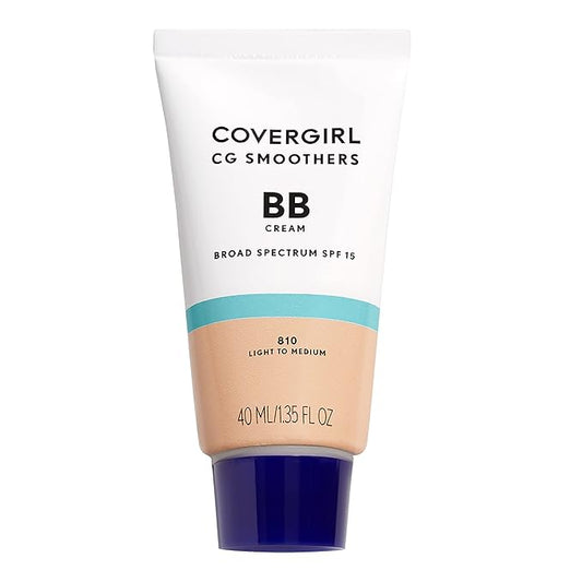COVERGIRL Smoothers Lightweight BB Cream, 1 Tube (1.35 Ounce), Light to Medium 810 Skin Tones, Hydrating BB Cream with SPF 21 Sun Protection (Packaging May Vary)-Velvo Beauty
