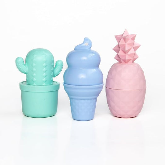 Rebels Refinery Mixed Lip Balm Trio - 100% Natural & Organic All-Day Moisture Care - Summer Citrus, Sour Blue Raspberry, Strawberry Mango Flavors-Velvo Beauty