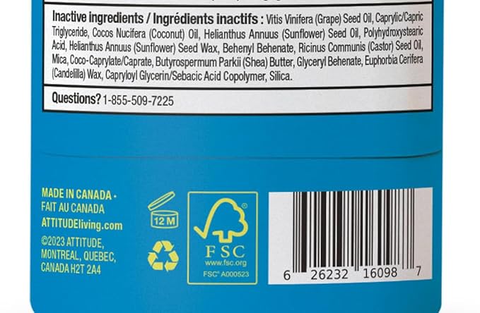 ATTITUDE Mineral Sunscreen Stick for Kids, SPF 30, EWG Verified, Plastic-Free, Broad Spectrum UVA/UVB Protection with Zinc Oxide, Dermatologically Tested, Vegan, Unscented, 2.1 Ounces-Velvo Beauty