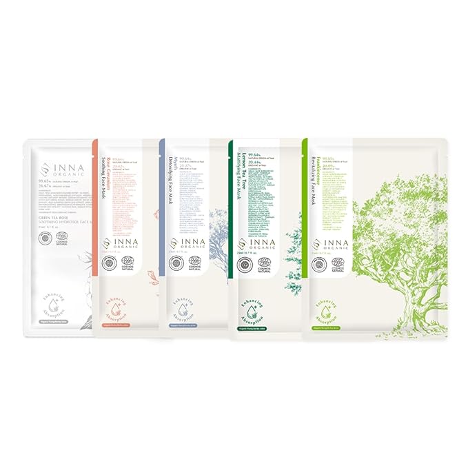 INNA FIRST PICK SET, Anti-aging, Deep Hydration, Soothing, Luxury Clean Beauty, Home SPA, EWG and COSMOS Certified, Pack of 5…-Velvo Beauty