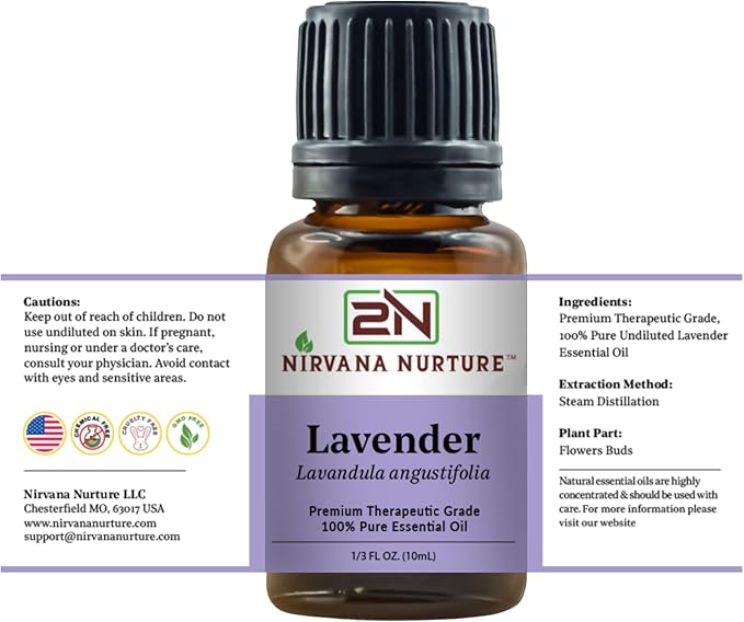 Lavender Essential Oil 100% Pure Premium Therapeutic Grade, Undiluted - Aromatherapy Diffuser for Calm and Relaxation, Skin Care, Hair Care-Velvo Beauty