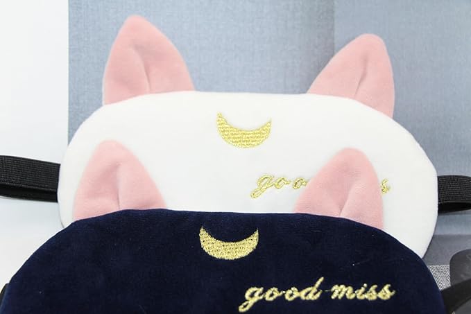 2PCS Eye Mask for Sleeping Cute Sailor Moon Natural Sleep Eye Mask Eyeshade Cover Shade Eye Patch Soft Portable Blindfold Travel Eyepatch for Girls Boys Women Men-Velvo Beauty